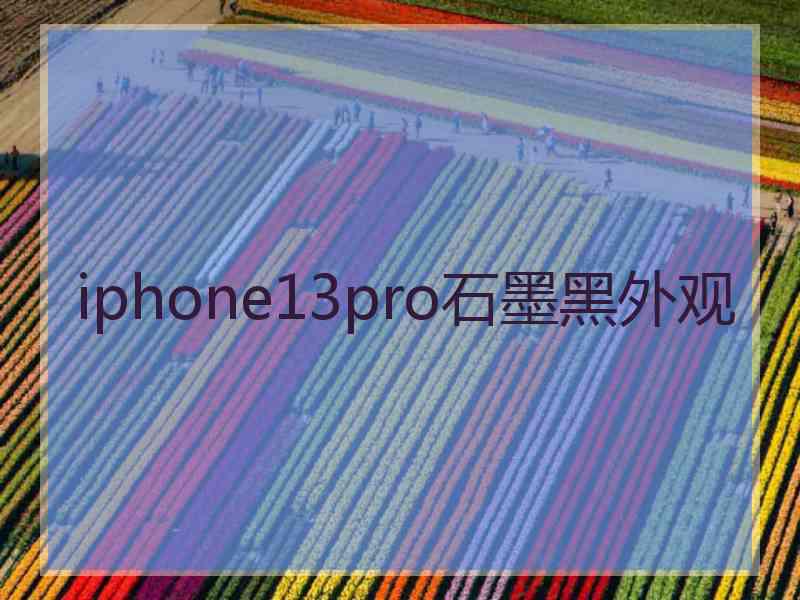 iphone13pro石墨黑外观