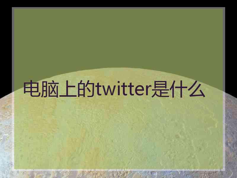 电脑上的twitter是什么