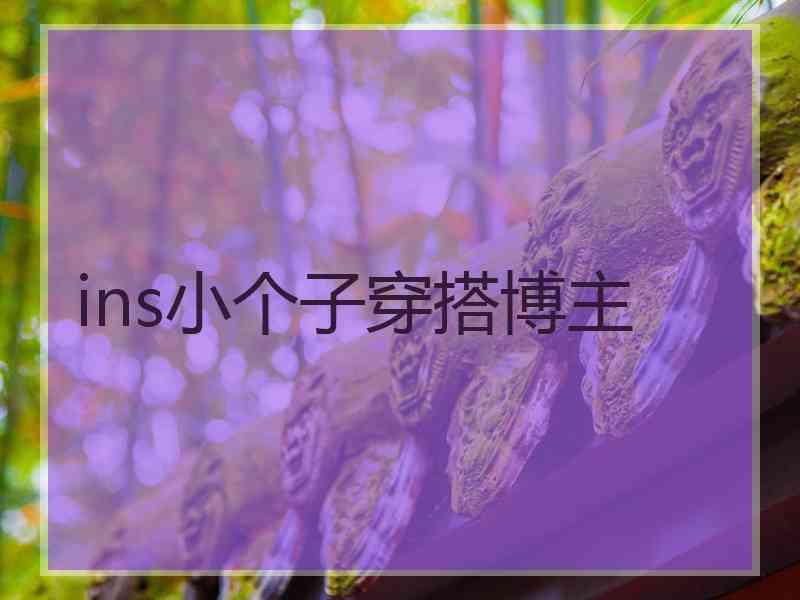 ins小个子穿搭博主