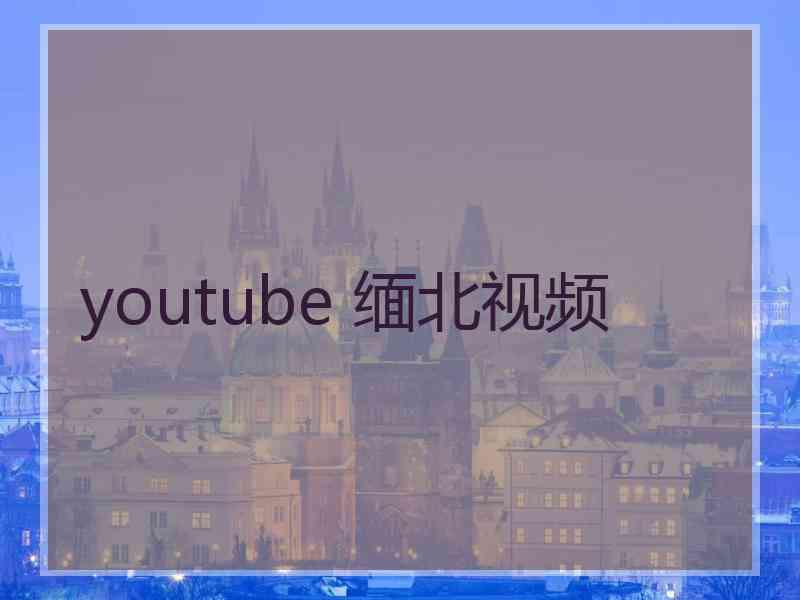 youtube 缅北视频