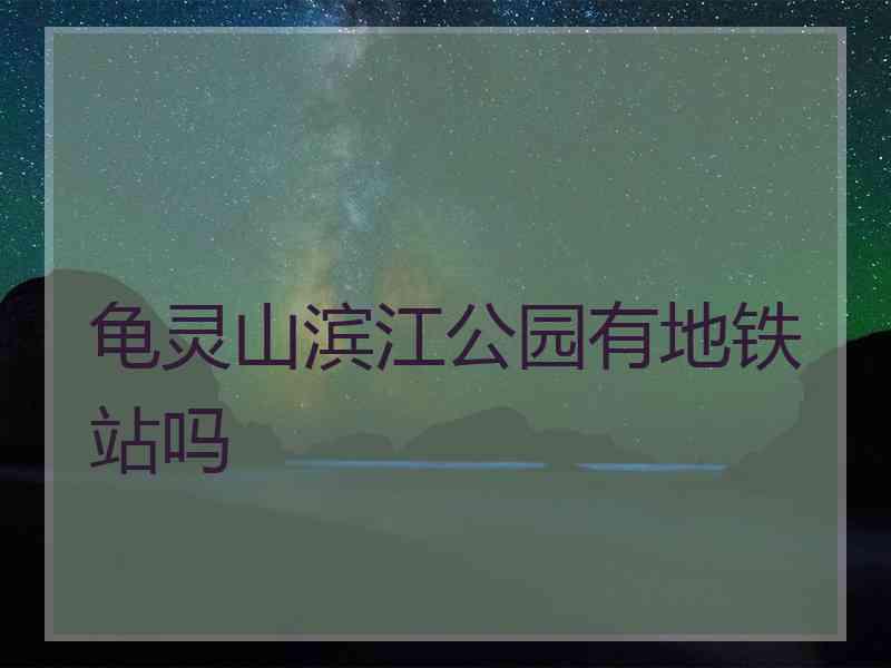 龟灵山滨江公园有地铁站吗