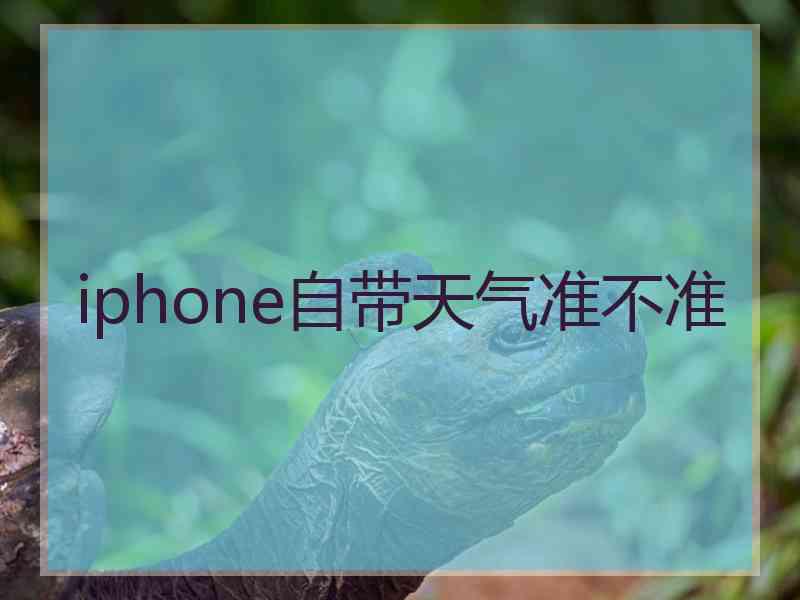 iphone自带天气准不准