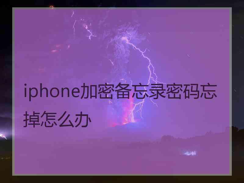 iphone加密备忘录密码忘掉怎么办