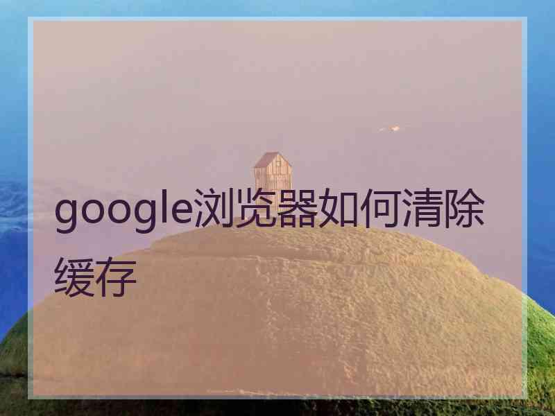 google浏览器如何清除缓存