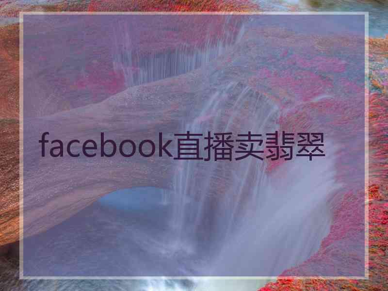 facebook直播卖翡翠