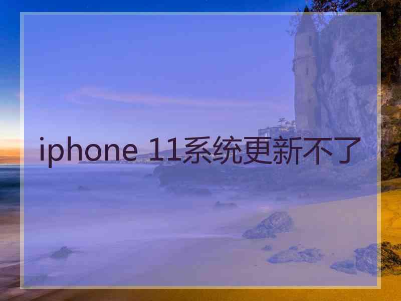 iphone 11系统更新不了