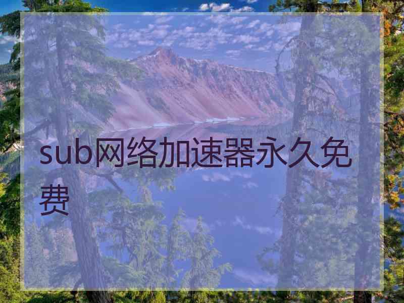 sub网络加速器永久免费