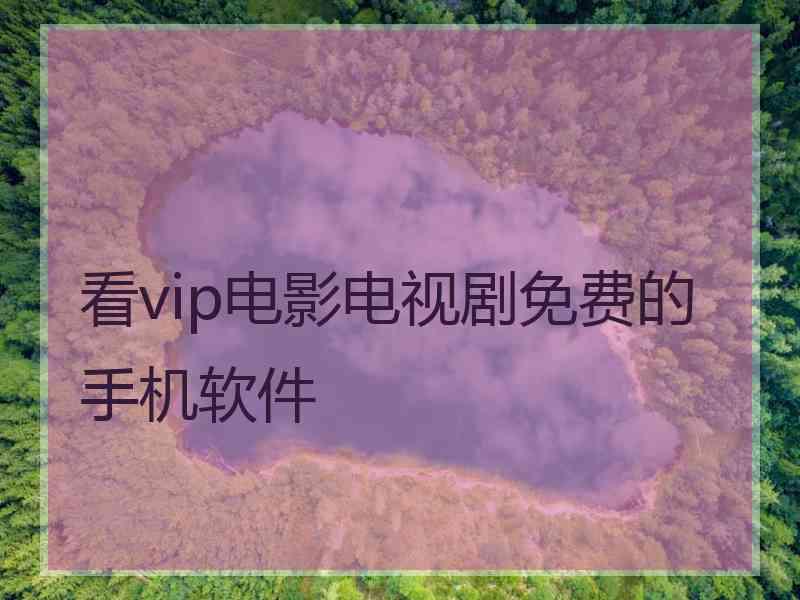 看vip电影电视剧免费的手机软件