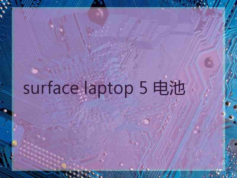 surface laptop 5 电池