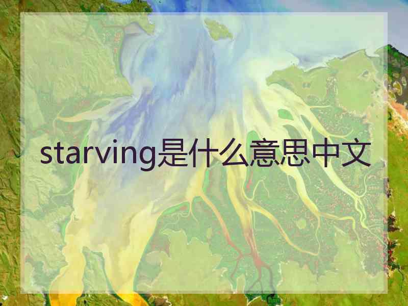 starving是什么意思中文