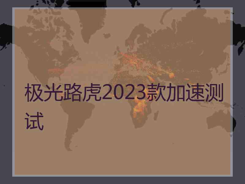 极光路虎2023款加速测试