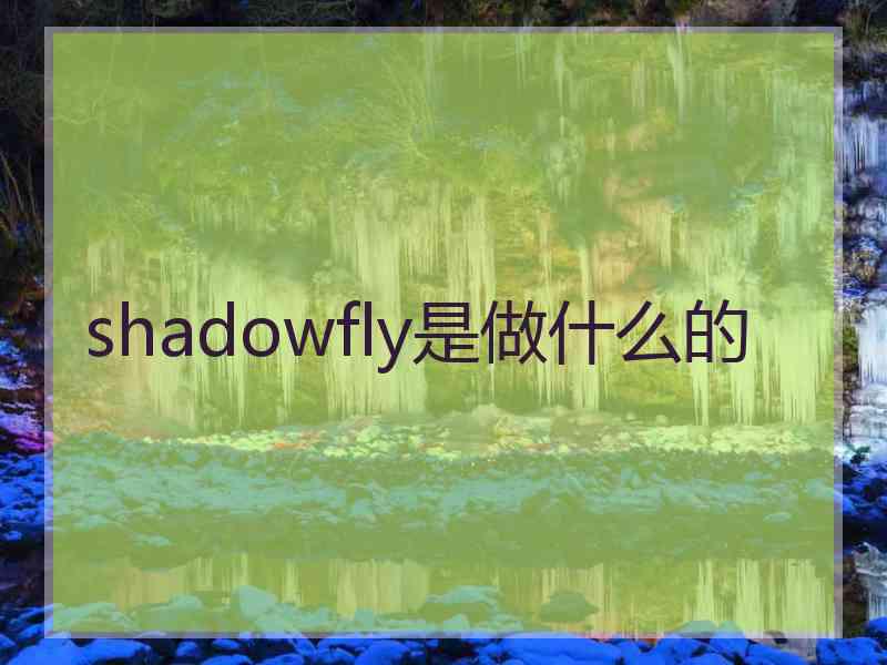 shadowfly是做什么的