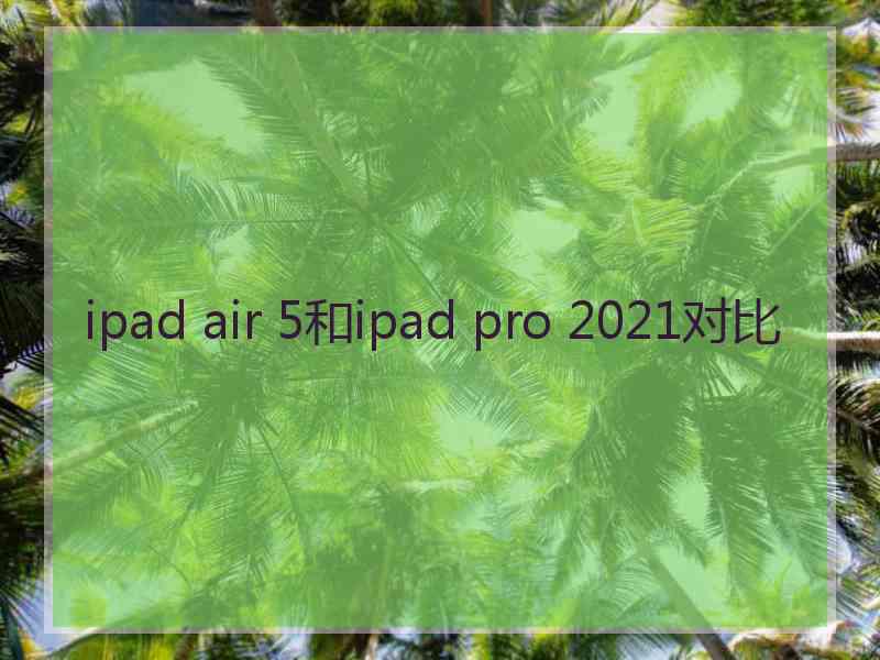 ipad air 5和ipad pro 2021对比