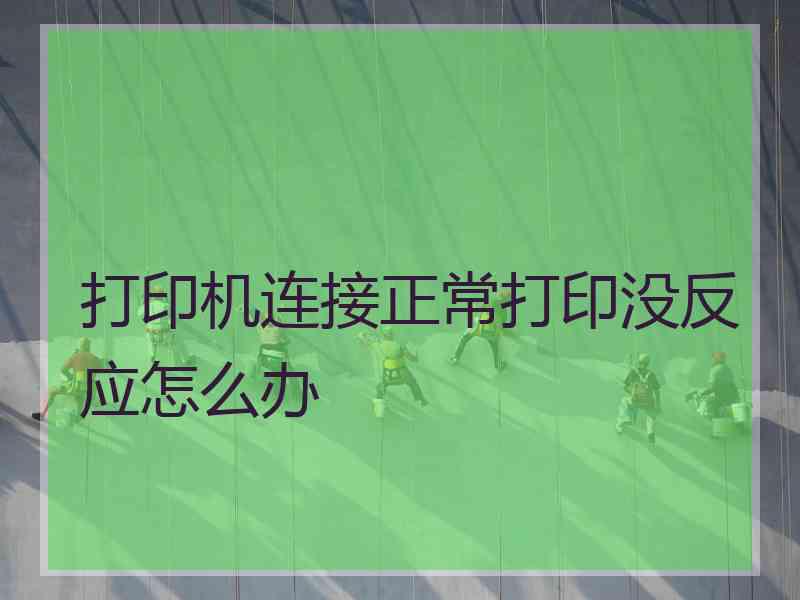 打印机连接正常打印没反应怎么办