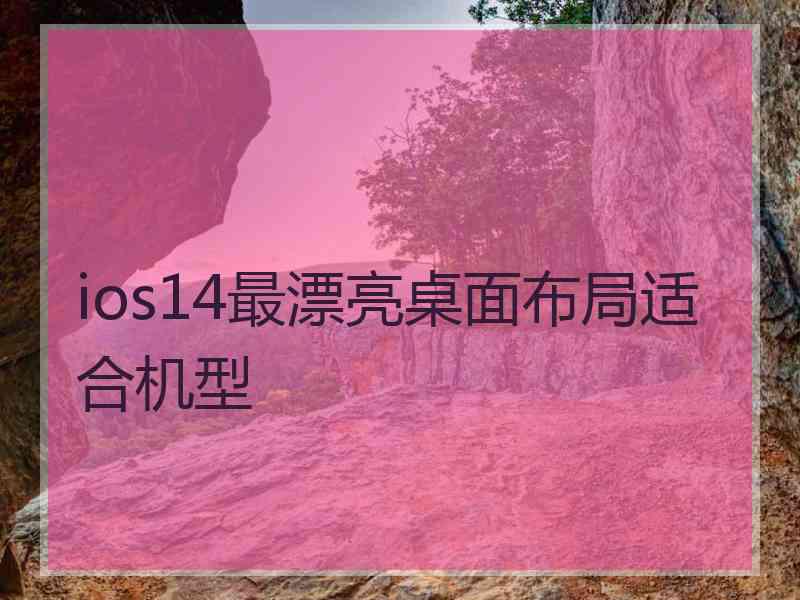 ios14最漂亮桌面布局适合机型