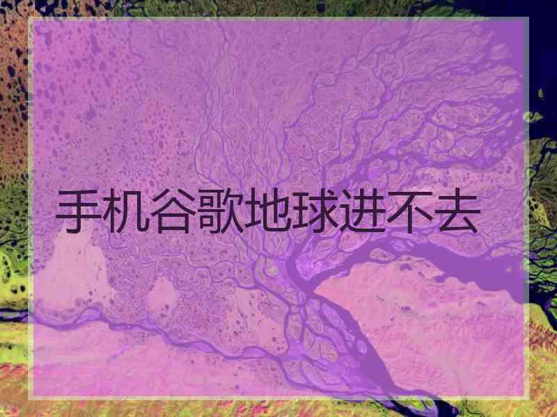 手机谷歌地球进不去