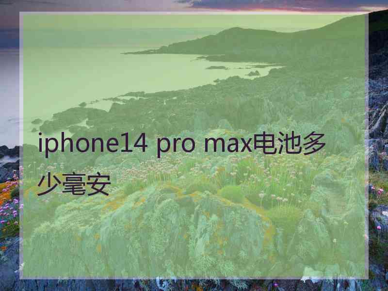 iphone14 pro max电池多少毫安