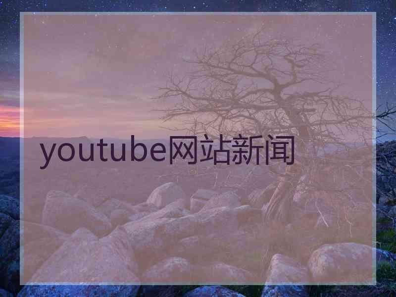 youtube网站新闻