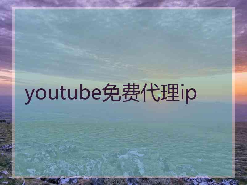 youtube免费代理ip