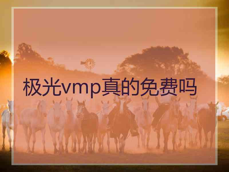 极光vmp真的免费吗