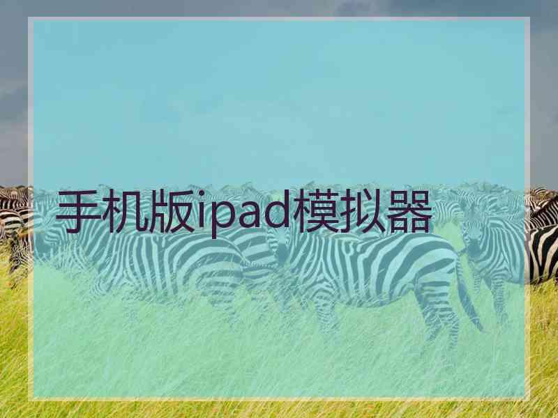 手机版ipad模拟器