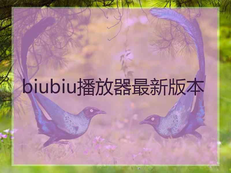 biubiu播放器最新版本