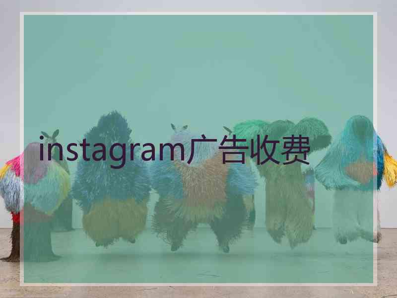 instagram广告收费