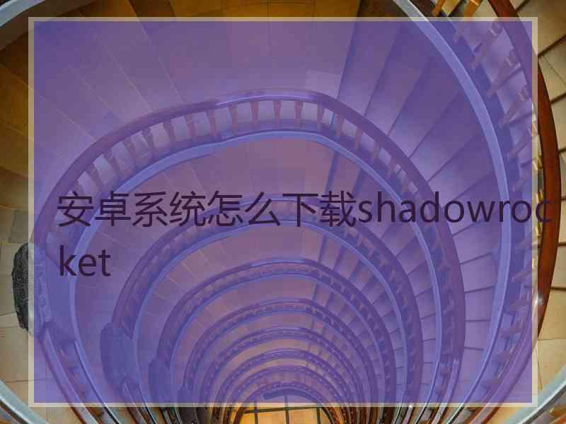 安卓系统怎么下载shadowrocket