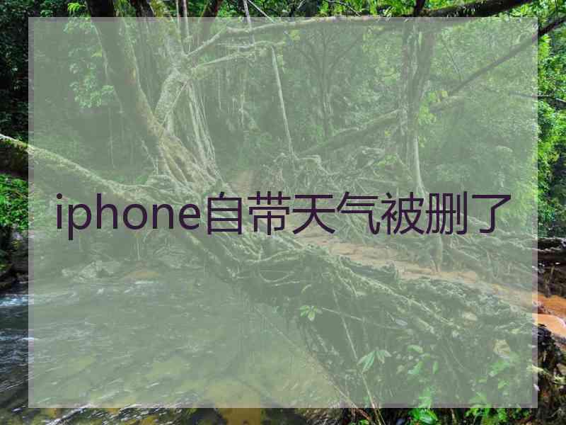 iphone自带天气被删了