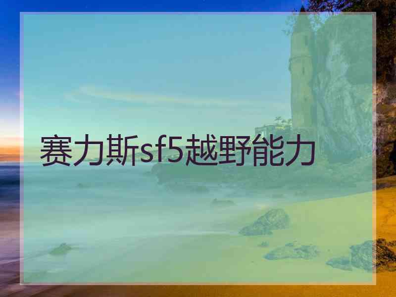 赛力斯sf5越野能力