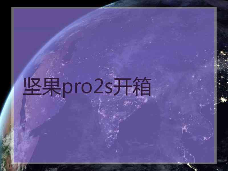 坚果pro2s开箱