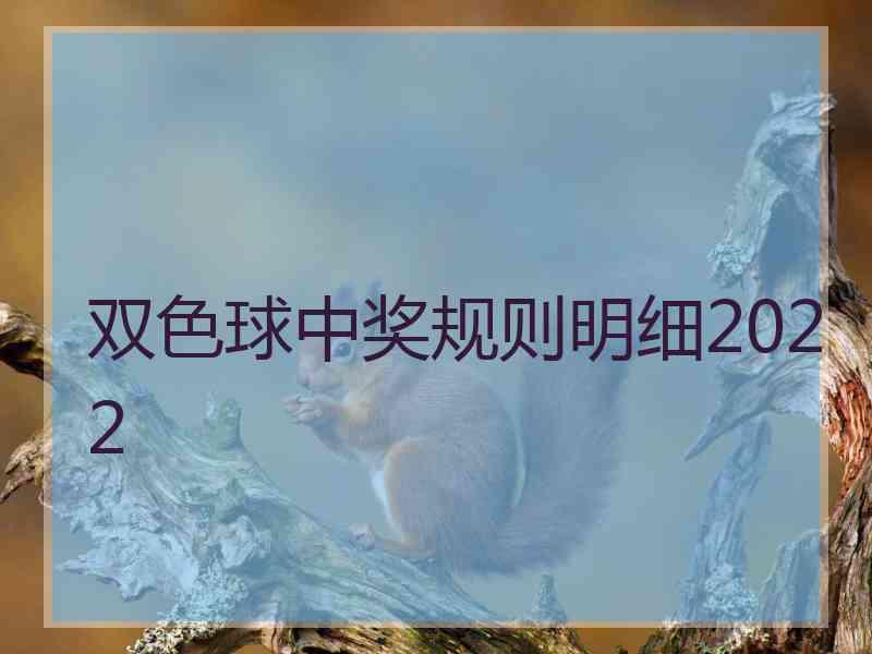 双色球中奖规则明细2022