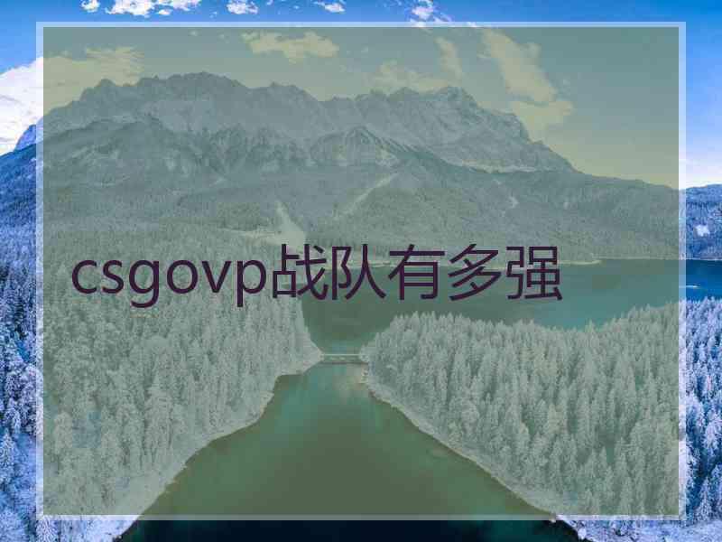 csgovp战队有多强