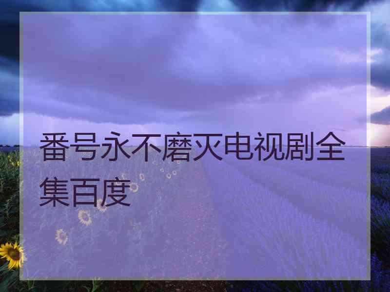 番号永不磨灭电视剧全集百度