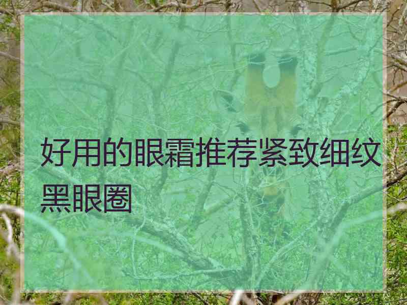 好用的眼霜推荐紧致细纹黑眼圈