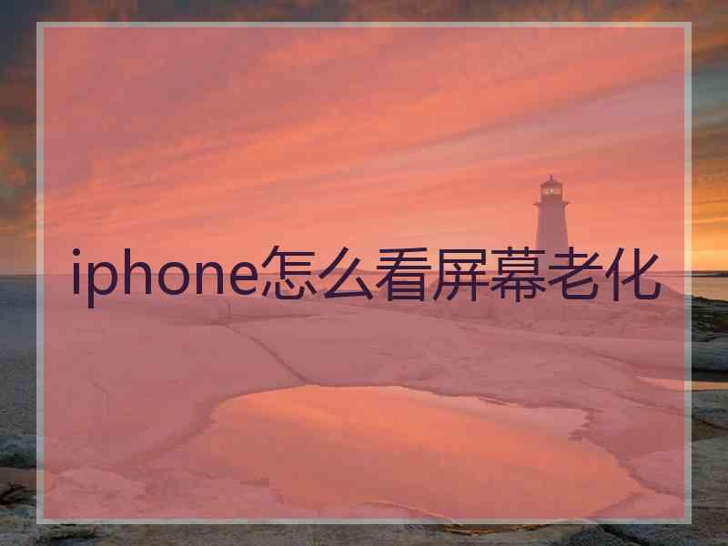 iphone怎么看屏幕老化