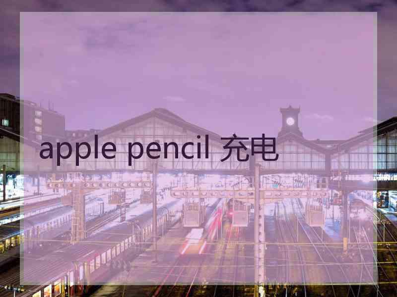 apple pencil 充电