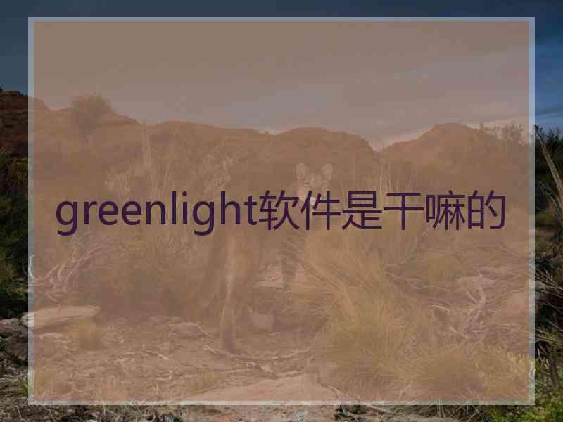 greenlight软件是干嘛的