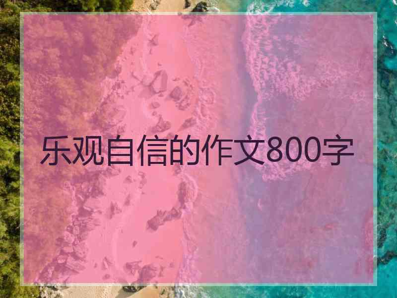 乐观自信的作文800字