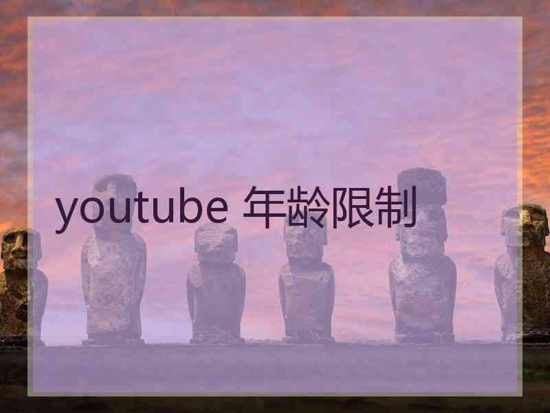 youtube 年龄限制