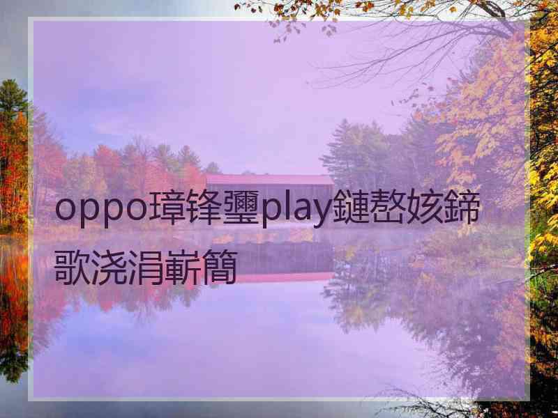 oppo璋锋瓕play鏈嶅姟鍗歌浇涓嶄簡