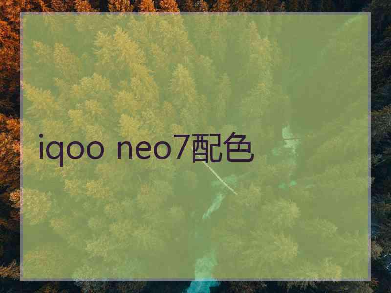 iqoo neo7配色