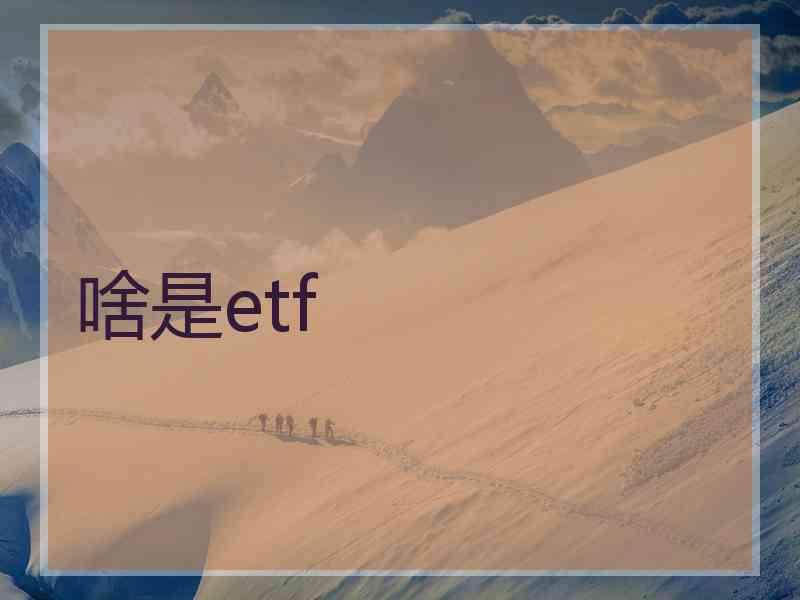 啥是etf