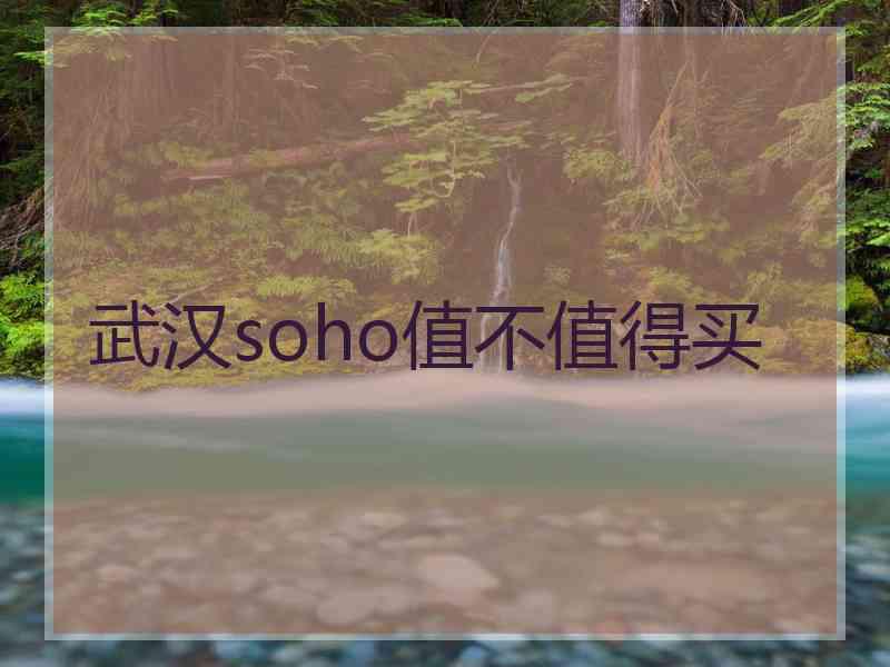 武汉soho值不值得买