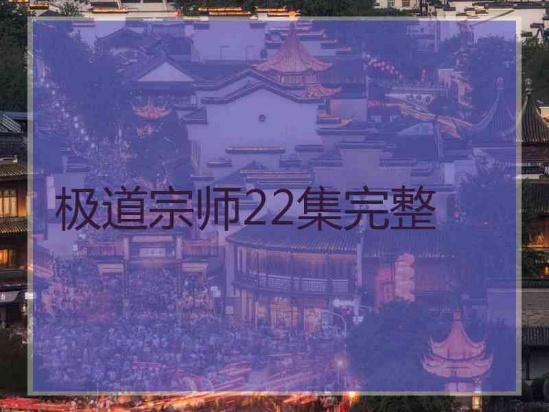 极道宗师22集完整