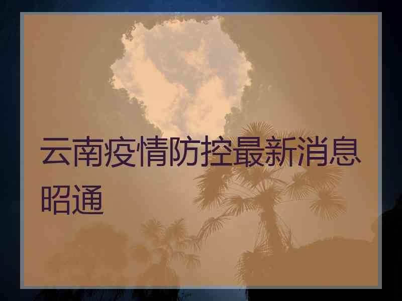 云南疫情防控最新消息昭通