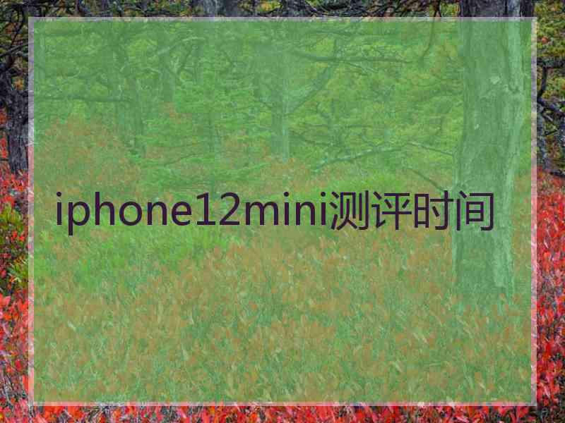 iphone12mini测评时间