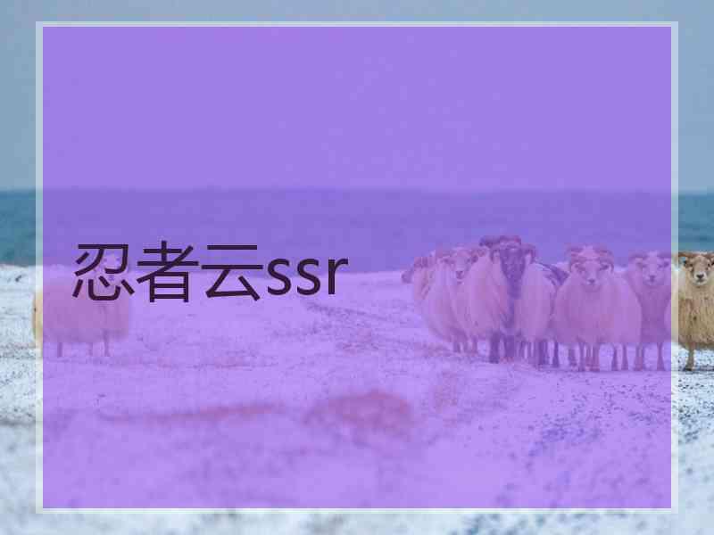 忍者云ssr