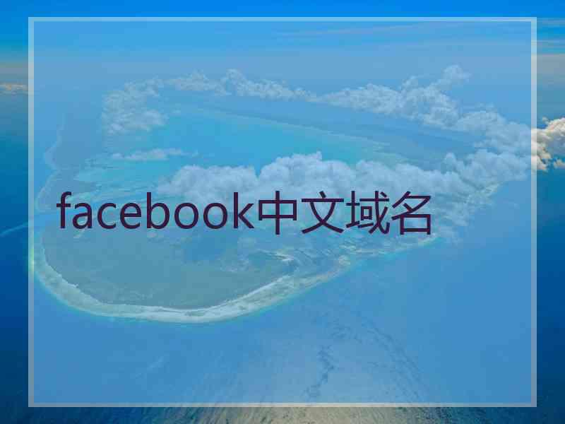 facebook中文域名