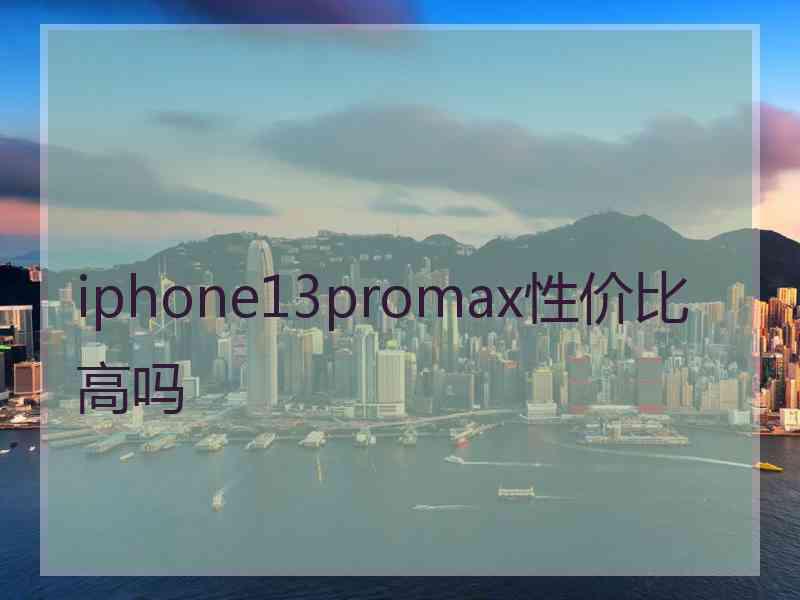 iphone13promax性价比高吗